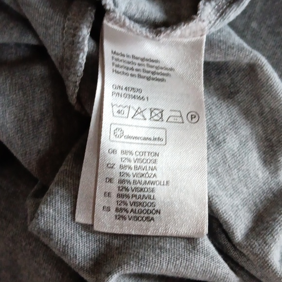 H&M Divided Side Zippered T-shirt Dress Gray Large - Picture 7 of 8